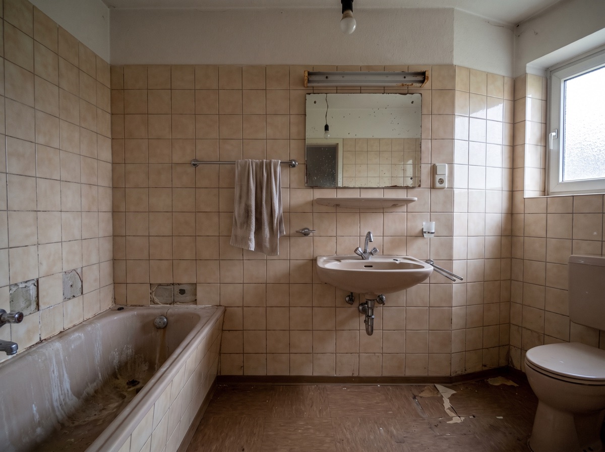 Badezimmer vor der Sanierung